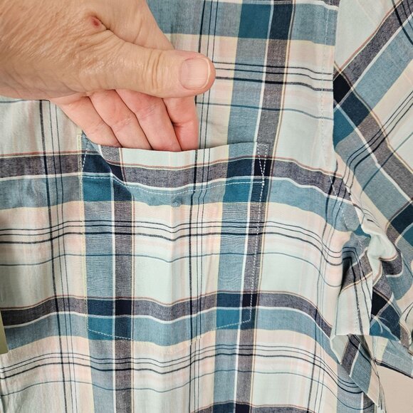 Goodfellow & Co Mens Standard Fit Plaid Short Sleeve Shirt Size XXL Casual - Picture 5 of 11